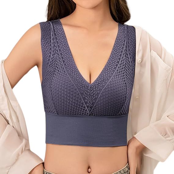 Comfy and Supporting Chest Wrap Lace Bra