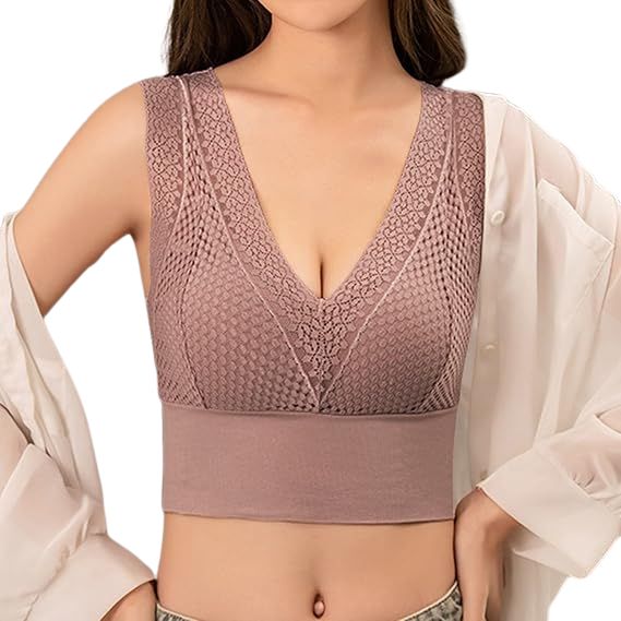 Comfy and Supporting Chest Wrap Lace Bra