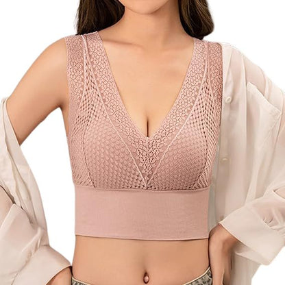 Comfy and Supporting Chest Wrap Lace Bra