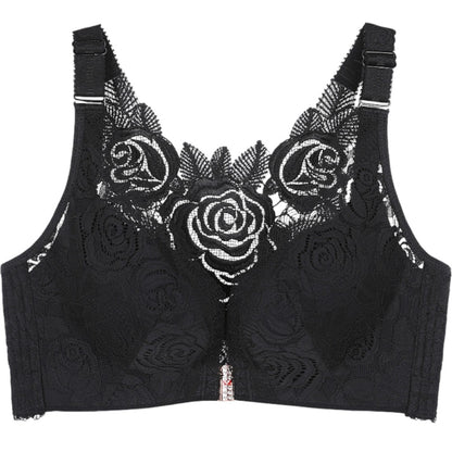 Front Closure Wireless Embroidery Bra