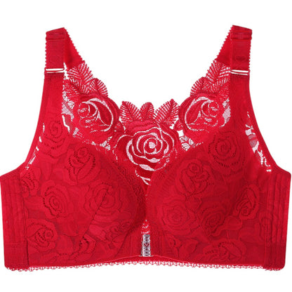 Front Closure Wireless Embroidery Bra