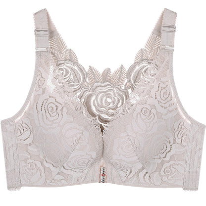 Front Closure Wireless Embroidery Bra