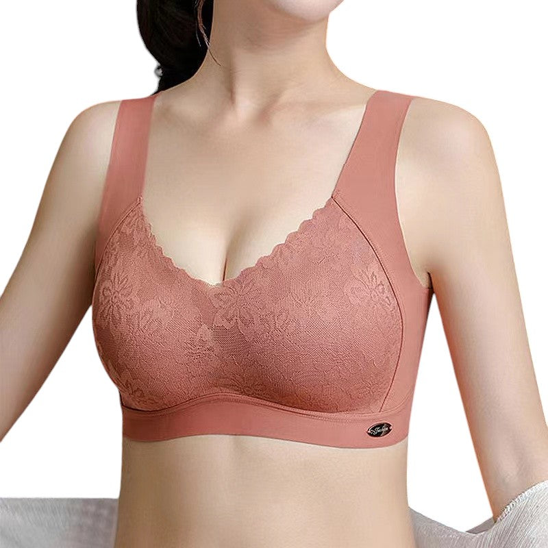 Seamless Lace Latex Bra