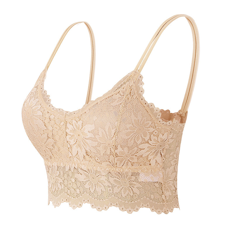 Backless Wireless Soft Lace Bra